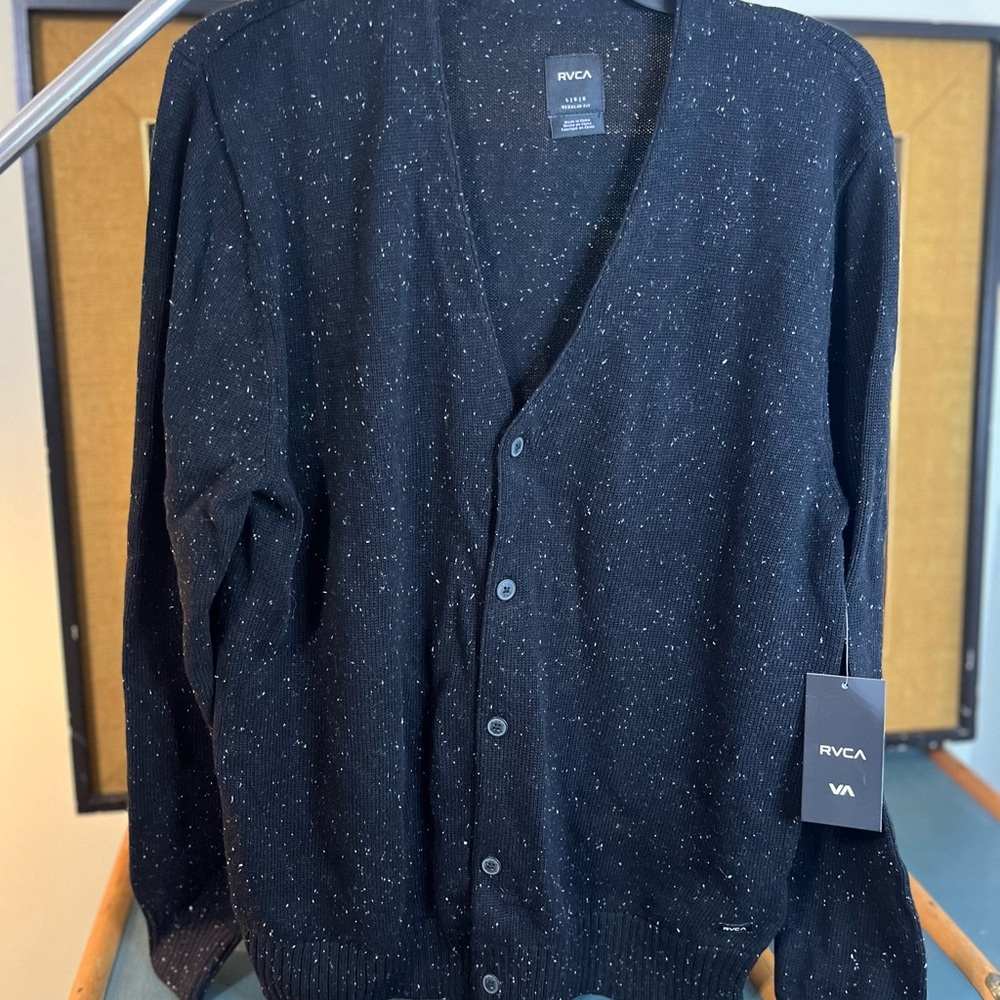 RVCA Black Speckled Men's Cardigan